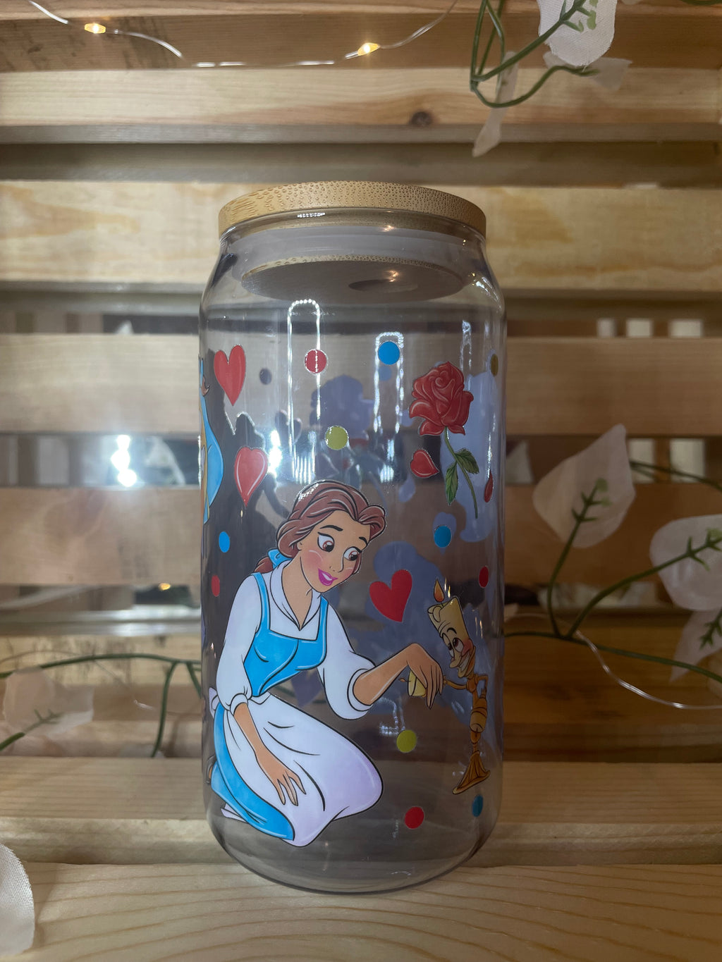 Belle Inspired Glass Cup