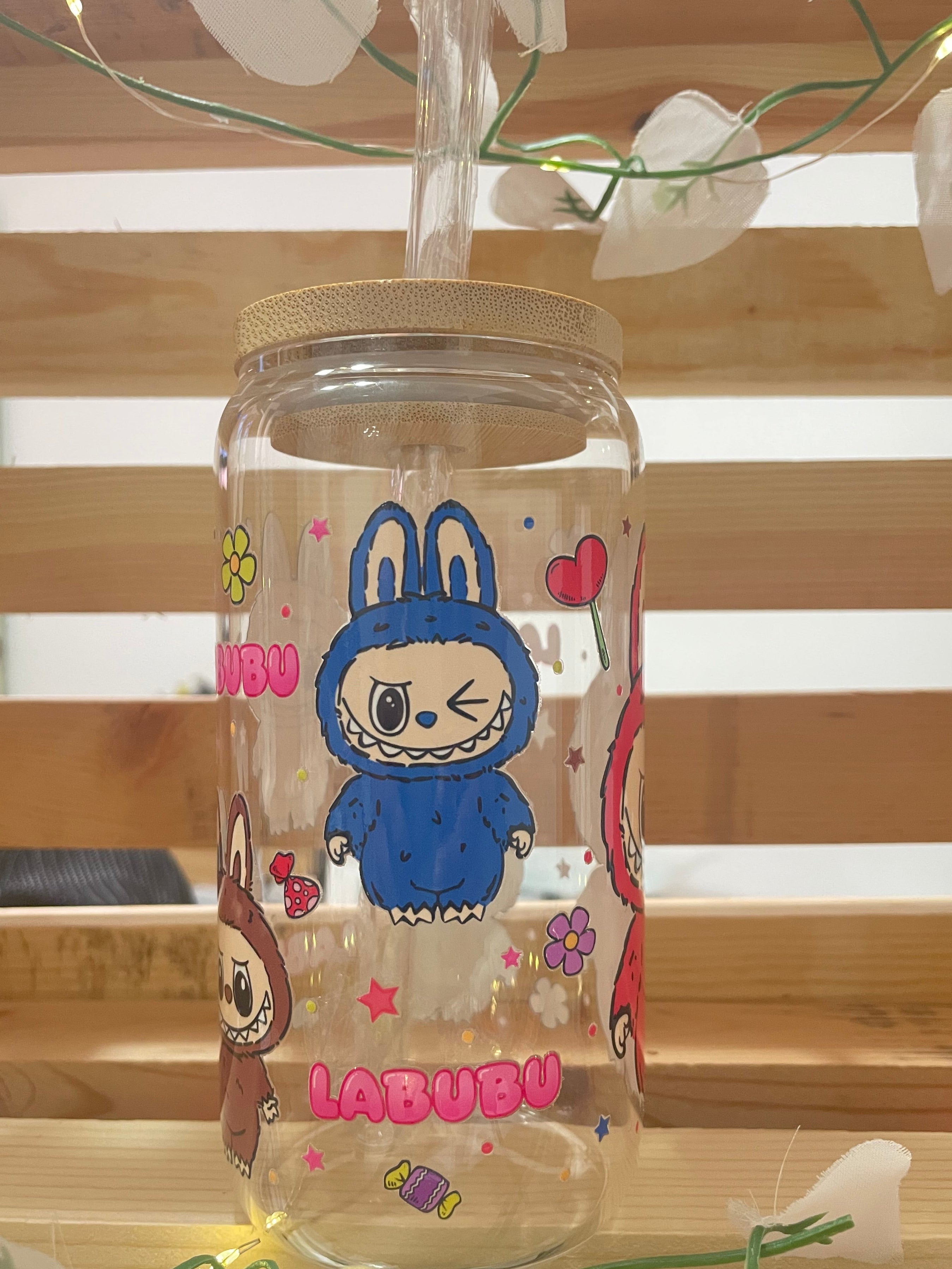 Labubu Aesthetic Glass Cup