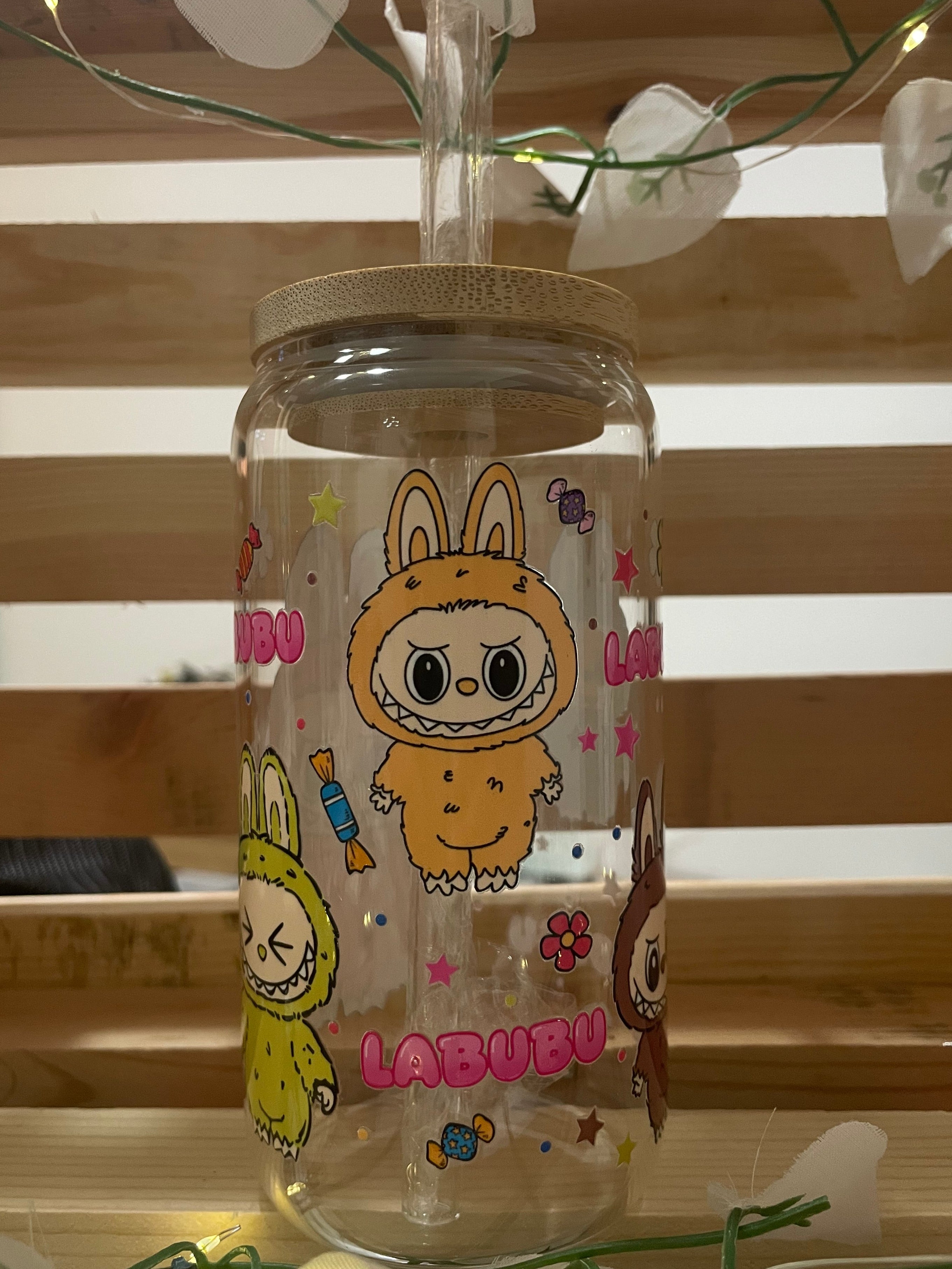 Labubu Aesthetic Glass Cup